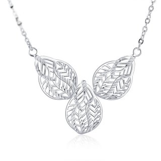 Popular High-End Jewelry Charm Leafs Pendant Silver Plated Necklace & Pendant Fashion Jewelry Gifts For Women