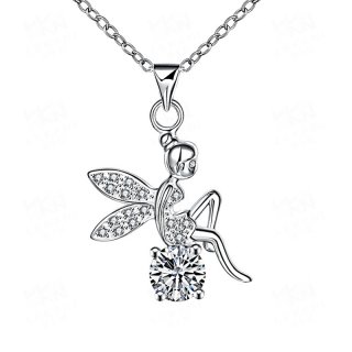 Fashion Fairy Shape Cubic Zirconia Necklaces & Pendants For Women Party Accessories Jewelry Pendant Necklace