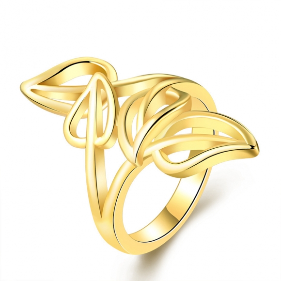 Wedding Ring Sets Plant Design Multi Leaves Romantic Gold Plated Rings Fashion Jewelry for Women