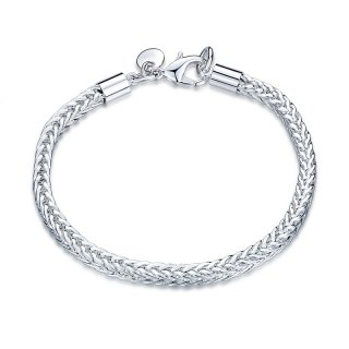 Europe Style Snack Braclet for Women Solid 925 Sterling Silver High Polished
