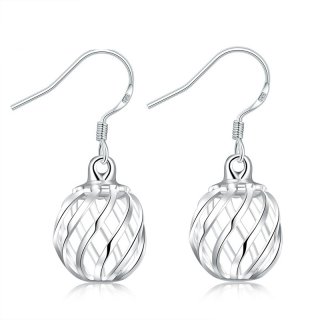 New Arrrival Fashion Jewelry Cute Small Silver Hollow Drop Earrings Thin Silver Chic New Style Kady Women Fit