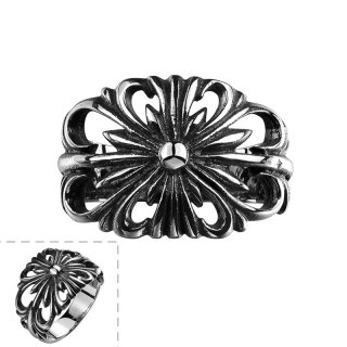 Plant/Flower Design Ring Punk Style Stainless Steel Fashion Jewelry For Men