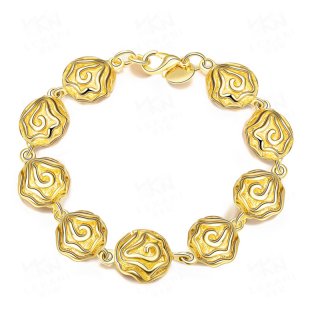 Luxury Gold Plated Chain Bracelet for Women Ladies Shining Cubic Zircon Crystal Fashion Jewelry