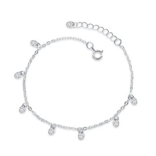 Fashion Jewelry 925 Sterling Silver Bracelet with Diamonds for Women D039