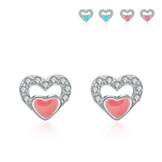 Heart Shaped Creative Earrings925 Sterling Silver Beautiful Earrings for Women B290