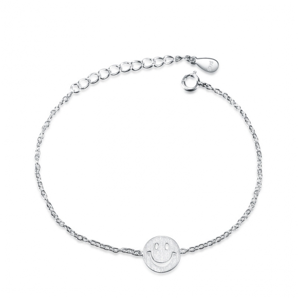 Smiling Face Jewelry 925 Sterling Silver Fashion Bracelet for Women D086
