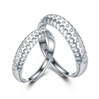 Fashion Ring 925 Sterling Silver Adjustable Ring for Couple I029