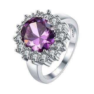 Retro Jewel Ring 925 Sterling Silver Elegant Ring for Women LKN18KRGPR029