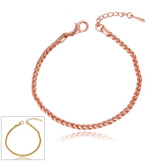 Round Bracelet Necklace Rose Gold Plated Trendy Accessories for Women B095