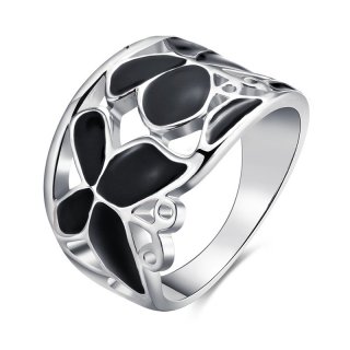 Hollow Retro Ring Tin Alloy Elegant Ring for Women LKN18KRGPR524