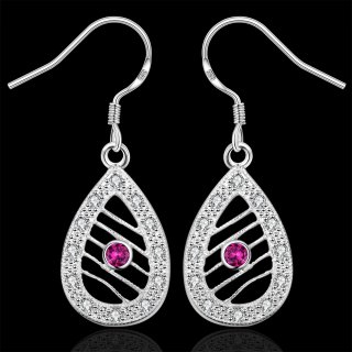New 925 Jewelry Silver plated Earrings Fashion Jewelry Drop Earrings for Women LKNSPCE404