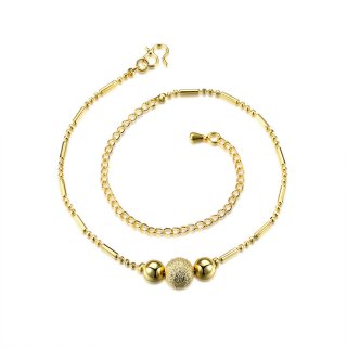 Gold Bead Anklet Ankle Bracelets Lovely Chain for Women Fashion Foot Chain Jewelry