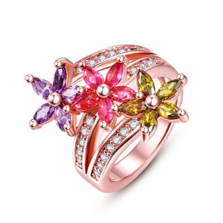 Rings Anillos R455 High Quality New Fashion Jewelry Rose Gold plated Ring For Women