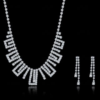 The New Fashion Wedding Jewelry Set Sapphire Jewelry Necklace & Earrings Suit CDS022