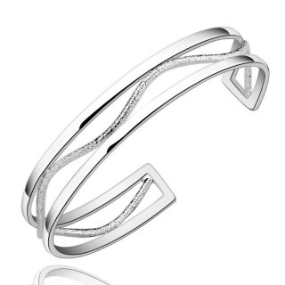 New Arrival Fashion Jewelry 925 Jewelry Silver Bangle Bracelet for Women LKNSPCB214