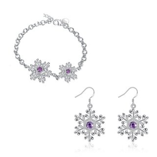 New Fashion Elegent Silver Plated Jewelry Sets Top Quality Women Charm Fashion Jewelry
