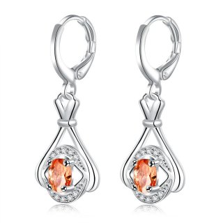 Hot Sale Silver Earring Rhinestone Earrings Fashion Jewelry Anti-allergic for Women E647