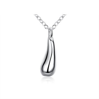 Silver Necklace Pendant 925 Jewelry Silver plated Necklace Small Water Drop Pendant for Lady SPCN177