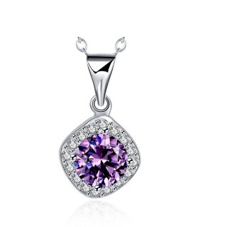 Fine Silver plated Necklace Fashion Jewelry Chain Rhinestone Necklaces & Pendants for Women Collar CN463