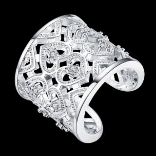 New Style Silver-plated Jewelry Silver plated Adjustable Rings Womens Jewelery Fashion Finger Rings