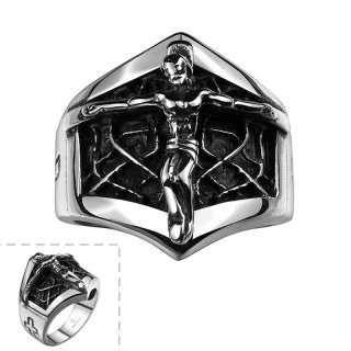 Creative Jesus Cross Ring High Quality 316L Stainless Steel Cool Rings Men Fashion Jewelry R138