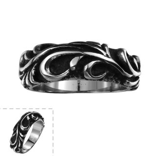 New Fashion Vintage Punk Jewelry Simple Cool Curved 316L Stainless Steel Ring for Men R139