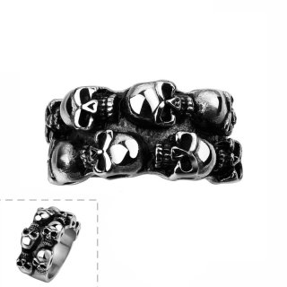 Halloween Punk Skull Ring New Listing Retro Easter 316L Stainless Steel Jewelry R041