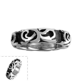Punk Design Ring 316L Stainless Steel Vogue Pattern Unisex Ring Jewelry for Men R111