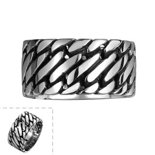 Fashion Jewelry Trendy Rings 316L Top Quality Stainless Steel Openwork Snake Skin Spiral Punk Luxury Rings For R094