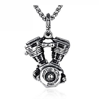 Vintage Cool 316l Stainless Steel Necklace Angel Wing Cross Pendant Necklaces for Men N069