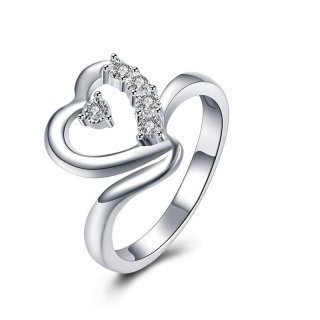 Hot Sale 925 Sterling Silver Ring Fashion Wedding & Engagement Hollow Heart Ring CZ Diamond Jewelry For Women