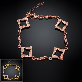 New Arrival Star Bracelet Rose Gold/Yellow Gold plated Zirconia Jewelry Fashion Bracelet for Women