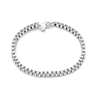 Fashion Bracelet 925 Sterling Silver Creative Jewelry Box Bracelet for Women