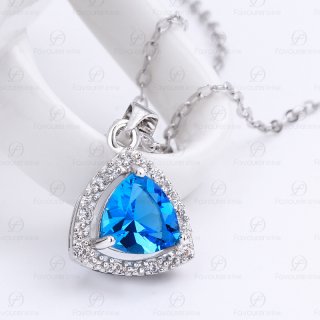 Hot Products Fashion Platinum plated Necklace for Women from Natural Crystal Pendant Wedding Jewelry