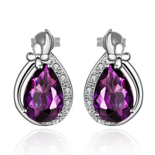 Fashion Jewelry Free Shopping Elegant High End Brass Big Crystal Fashion Zircon Stud Earrings for Fashion Lady