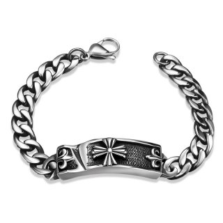 Hot Sale Cross Design Bracelet Punk Style Titanium Jewelry Accessories For Men