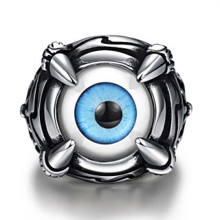 New Arrival Stainless Steel Fashion Jewelry Four Claw Evil Eye Ring Punk Vintage Masculino Free Shipping for Men