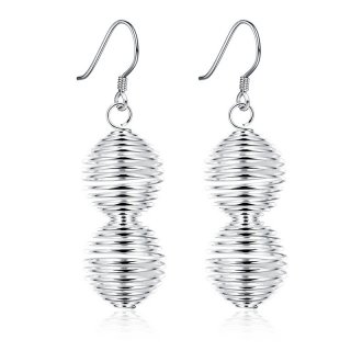 New Fashion Wedding Jewelry 925 Sterling Silver Tassels Long Drop Dangle Earrings For Women