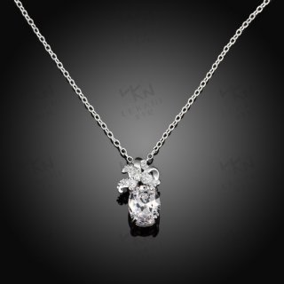 Romantic Silver Plated Luxury Crystal Necklace Pendants&Necklaces Fashion Jewelry for Women for Women