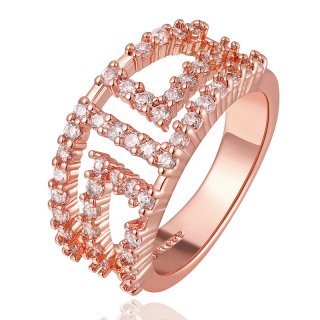 Classy Fashion Jewelry Latest Silver Plated Wedding Ring Designs Austrian Crystal for Women