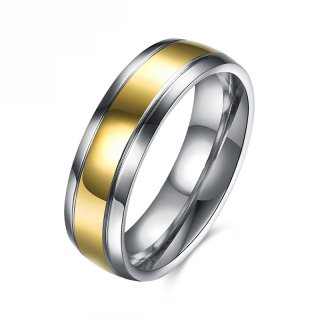Popular Jewelry New Fashion Men Titanium Steel Romantic Wedding Bands Design Finger Ring Party for Men