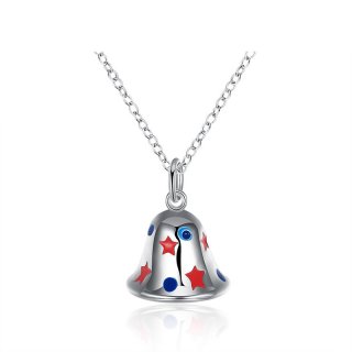 Fashion Design Bell Necklace 925 Sterling Silver Pendant for Women