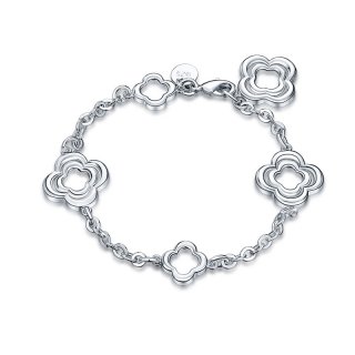 Fashion Creative Jewelry Bracelet 925 Sterling Silver Flower Bracelet for Women