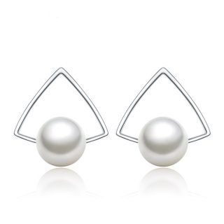 Triangle Earrings 925 Sterling Silver Geometric Simple Earrings B534