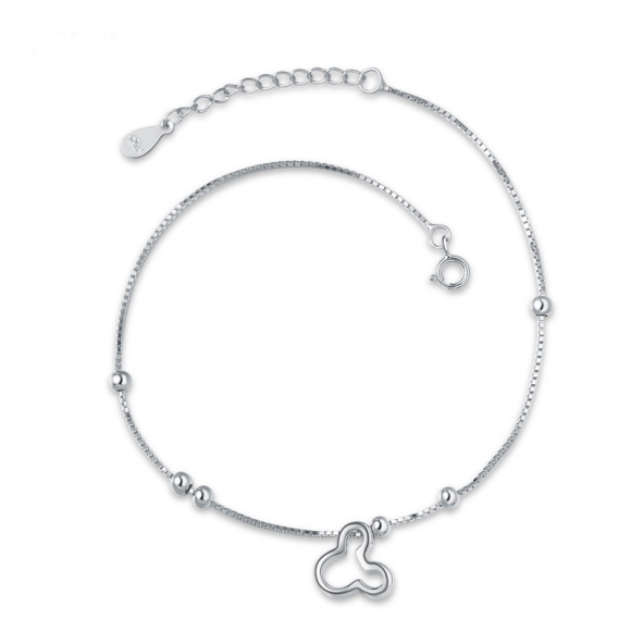 Mickey Cartoon Fashion Anklets 925 Sterling Silver for Women F020
