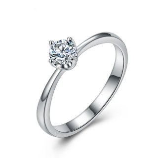 Fashion Geometric Diamond Ring 925 Sterling Silver Female Ring E628