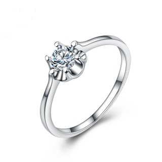 Elegant Diamond Jewelry Ring 925 Sterling Silver Female Ring E620