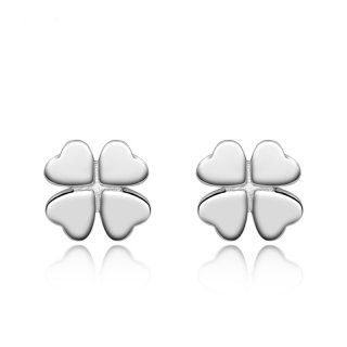 Heart Earrings 925 Sterling Silver Geometric Fashion Earrings B084