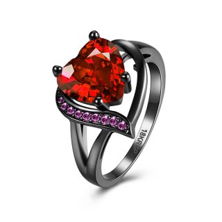 Fashion Heart-Shaped Ring for Women LKN18KRGPR860