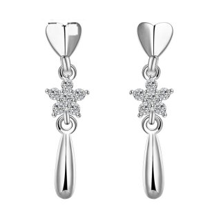 Water Drop Earrings Created Diamond Earrings For Women LKNSPCE615